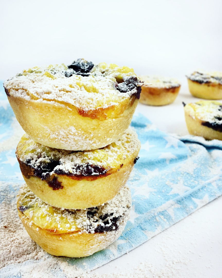 Milchreis Muffins mit Vanille und Blaubeeren